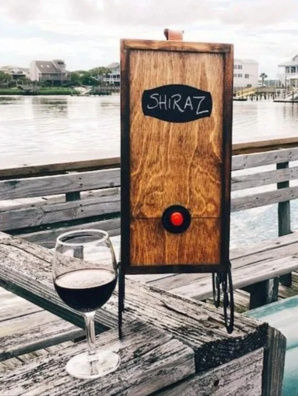 Wine Nook Box Wine Wood Stand Holder Dispenser